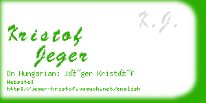 kristof jeger business card